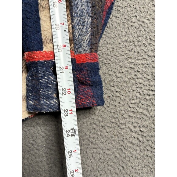 Vintage CPO Heavy Flannel Shirt Mens Medium Plaid Button Montgomery Ward 70s 80s - Picture 9 of 14